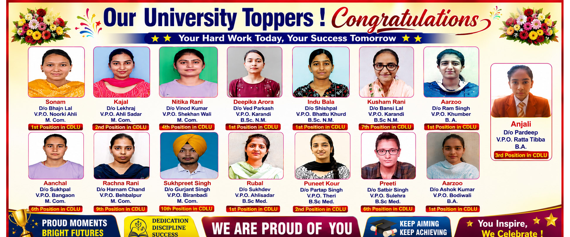 Our University Topper